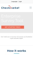 How checkmarket.com looks like on a mobile device such as an iPhone.
