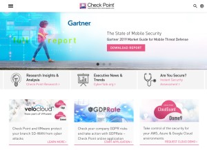 How checkpoint.com looks like on a tablet such as an iPad.