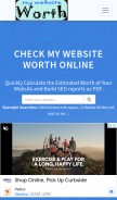 How checksiteworthonline.eu looks like on a mobile device such as an iPhone.