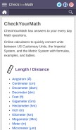 How checkyourmath.com looks like on a mobile device such as an iPhone.