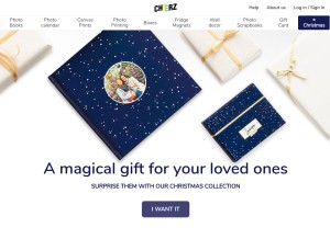 How cheerz.com looks like on a tablet such as an iPad.