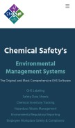 How chemicalsafety.com looks like on a mobile device such as an iPhone.