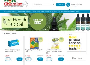 How chemist.net looks like on a tablet such as an iPad.