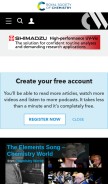 How chemistryworld.com looks like on a mobile device such as an iPhone.