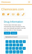 How chemocare.com looks like on a mobile device such as an iPhone.