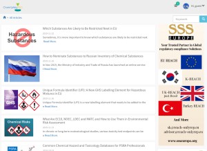 How chemsafetypro.com looks like on a tablet such as an iPad.