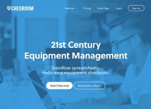 How cheqroom.com looks like on a tablet such as an iPad.