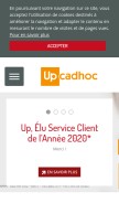 How cheque-cadhoc.fr looks like on a mobile device such as an iPhone.