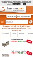 How cherchons.com looks like on a mobile device such as an iPhone.
