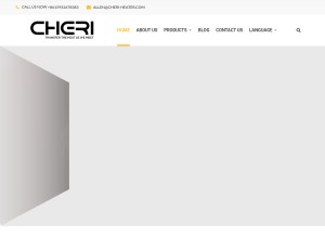 How cheriheater.com looks like on a tablet such as an iPad.
