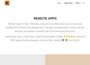 How cherpake.com looks like on a tablet such as an iPad.