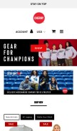 How cherrysportsgear.com looks like on a mobile device such as an iPhone.