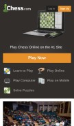 How chess.com looks like on a mobile device such as an iPhone.