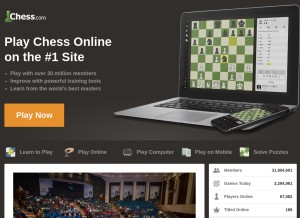 How chess.com looks like on a tablet such as an iPad.