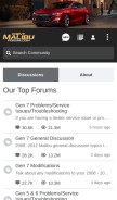 How chevymalibuforum.com looks like on a mobile device such as an iPhone.