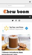 How chewboom.com looks like on a mobile device such as an iPhone.