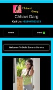 How chhavigarg.com looks like on a mobile device such as an iPhone.