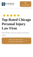How chicagocaraccidentlawyer.com looks like on a mobile device such as an iPhone.