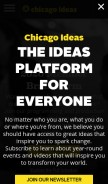 How chicagoideas.com looks like on a mobile device such as an iPhone.