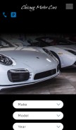 How chicagomotorcars.com looks like on a mobile device such as an iPhone.
