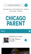 How chicagoparent.com looks like on a mobile device such as an iPhone.