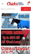 How chicksaddlery.com looks like on a mobile device such as an iPhone.