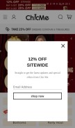 How chicme.com looks like on a mobile device such as an iPhone.