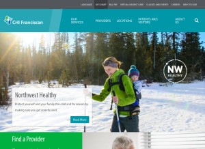 How chifranciscan.org looks like on a tablet such as an iPad.