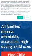 How childcareaware.org looks like on a mobile device such as an iPhone.
