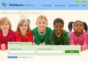 How childcarecenter.us looks like on a tablet such as an iPad.