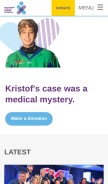 How childrenfoundation.com looks like on a mobile device such as an iPhone.