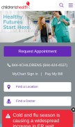How childrens.com looks like on a mobile device such as an iPhone.