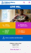 How childrensmercy.org looks like on a mobile device such as an iPhone.
