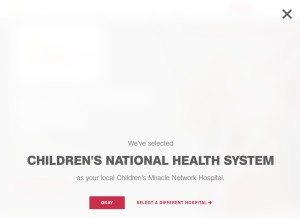 How childrensmiraclenetwork.org looks like on a tablet such as an iPad.