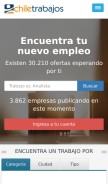 How chiletrabajos.cl looks like on a mobile device such as an iPhone.