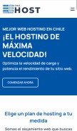 How chilewebhost.cl looks like on a mobile device such as an iPhone.