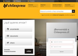 How chilexpress.cl looks like on a tablet such as an iPad.