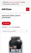 How chillifitness.cz looks like on a mobile device such as an iPhone.
