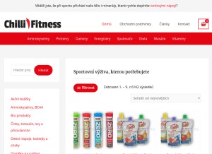 How chillifitness.cz looks like on a tablet such as an iPad.