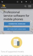 How chimeratool.com looks like on a mobile device such as an iPhone.