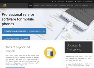 How chimeratool.com looks like on a tablet such as an iPad.