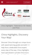 How chinahighlights.com looks like on a mobile device such as an iPhone.