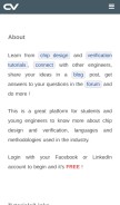 How chipverify.com looks like on a mobile device such as an iPhone.