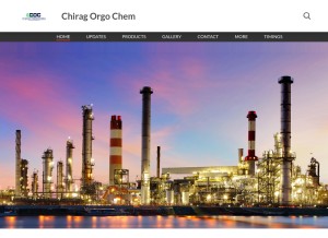 How chiragorgochem.com looks like on a tablet such as an iPad.