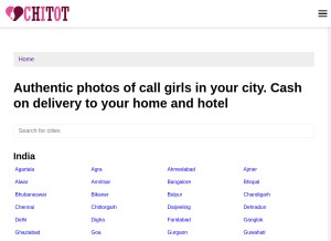 How chitot.com looks like on a tablet such as an iPad.