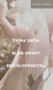 How chloedigital.com looks like on a mobile device such as an iPhone.