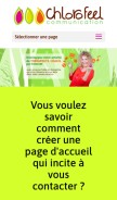 How chlorofeel.com looks like on a mobile device such as an iPhone.
