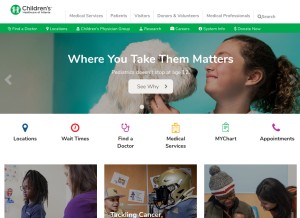 How choa.org looks like on a tablet such as an iPad.