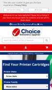 How choicestationery.com looks like on a mobile device such as an iPhone.