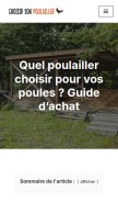 How choisir-son-poulailler.com looks like on a mobile device such as an iPhone.